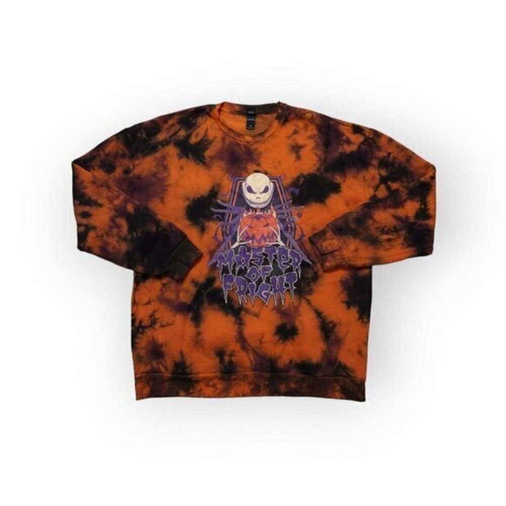 Nightmare Before Christmas Jack Skellington Pumpkin Sweatshirt Disney Mens Large